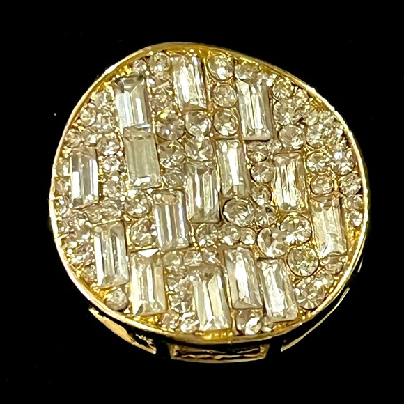 Medium Vintage Stone Elegant Gold & Silver Women's Necklace Pendant - Picture 2 of 6